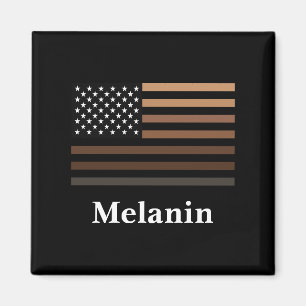 Aimant Melanin African American USA Drapeau Histoire noir