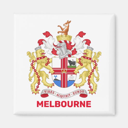 Aimant Melbourne, Australie - blason (Devant)