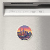 Aimant Melbourne Australie Skyline Voyage (In Situ (Lave-vaisselle))