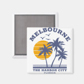 Aimant Melbourne Floride The Harbour City (Recto/Verso)