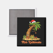 Aimant Mele Kalikimaka Hawaiian Christmas Palm Trees  (Recto/Verso)