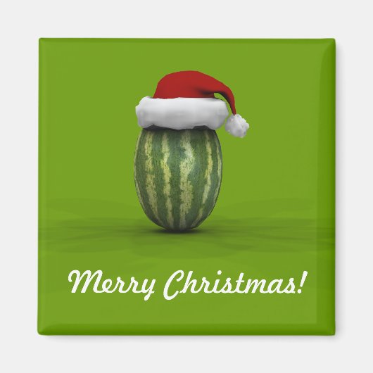 Aimant Melon Avec Santa Hat (Devant)