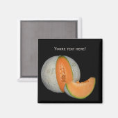 Aimant Melon de Cantaloupe coupé (Recto/Verso)