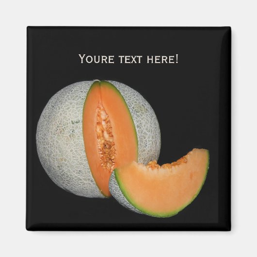 Aimant Melon de Cantaloupe coupé (Devant)