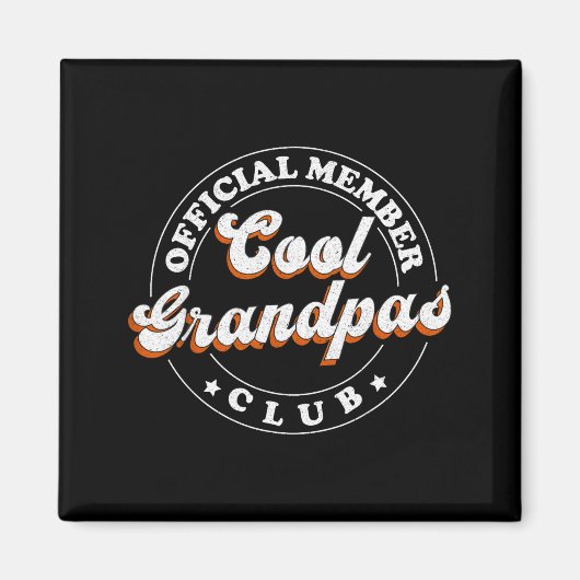 Aimant Member Cool Grandpas Club For New Grandfather  (Devant)