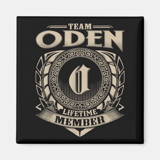 Aimant Membre à vie de l'équipe Oden Nom de famille Oden (Devant)