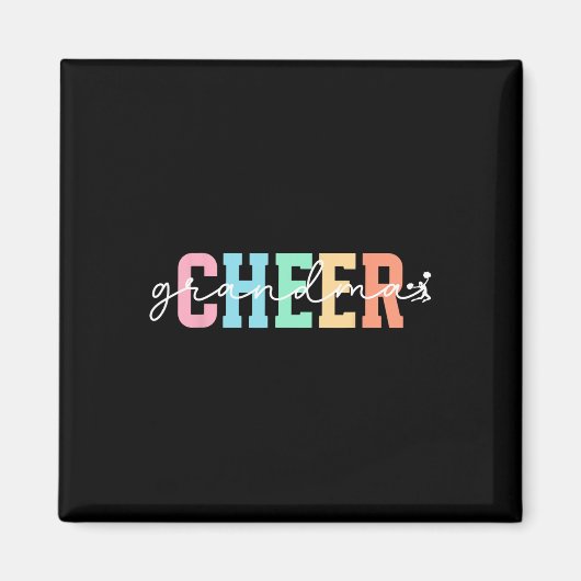 Aimant Mémé Cheerleader Boho Grand-mère D'une Cheerleader (Devant)