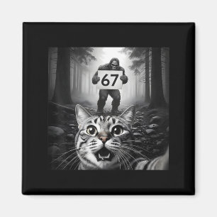 Aimant Même de chat drôle avec Bigfoot 67 Six Sept Meme M