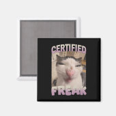 Aimant Mème de chat Freak Certifié Mèmes Offensifs Funn (Recto/Verso)
