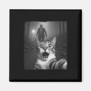 Aimant Mème de chat surpris drôle prenant un selfie choqu