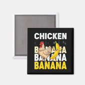 Aimant Mème de danse de banane de poulet drôle pour les e (Recto/Verso)