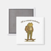 Aimant Mème de grenouille drôle Humour sot foncé pour eng (Recto/Verso)