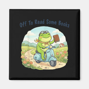 Aimant Mème de grenouille drôle parti lire des livres ama