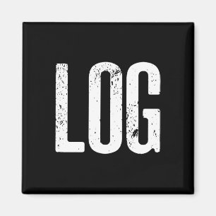 Aimant Mème de journal amusant Halloween Beaver Log