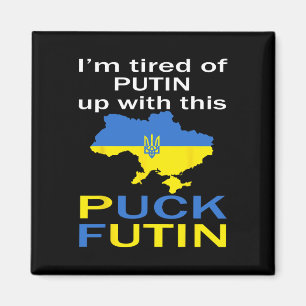 Aimant Mème de Puck Futin Fier de la carte de l'Ukraine D