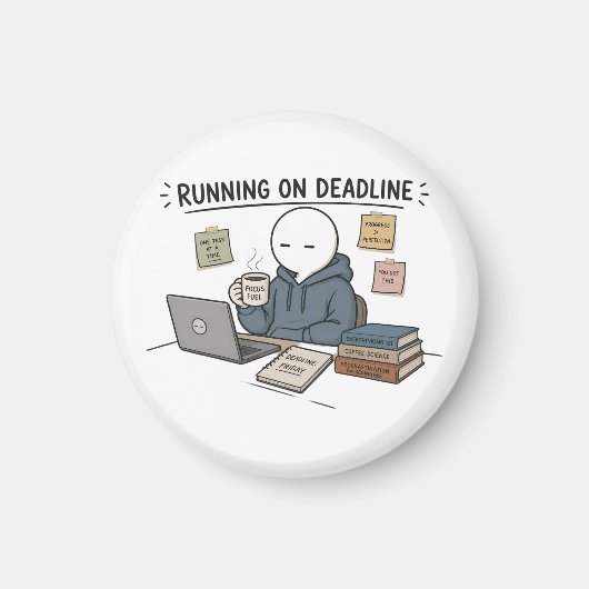 Aimant Mème de travail drôle en cours d'exécution sur la (Devant)