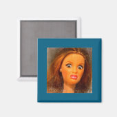 Aimant Mème de visage de poupée dégoûtant drôle (Recto/Verso)
