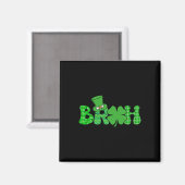 Aimant Mème drôle de la Saint-Patrick Trèfle Irlandais (Recto/Verso)