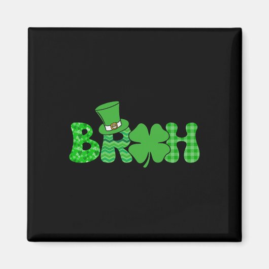 Aimant Mème drôle de la Saint-Patrick Trèfle Irlandais (Devant)