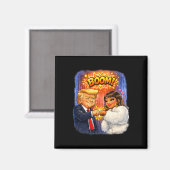 Aimant Mème drôle Trump et Nicki high five pour s'amuser (Recto/Verso)