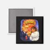 Aimant Mème drôle trump & nicki high five pour s'amuser (Recto/Verso)