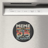 Aimant Mème du Cercle de Vacances de Cruiser Anniversaire (In Situ (Lave-vaisselle))