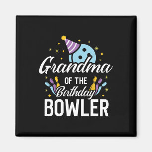Aimant Mémé du match de bowling de la fête d'anniversaire