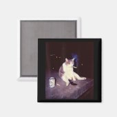 Aimant Mème Fumeur Drôle Cigarette Kitten Brainrot Silly (Recto/Verso)