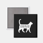 Aimant Même mon chat déteste Trump (Recto/Verso)