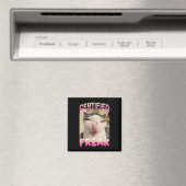 Aimant Mème Offensive Mèmes de félin Freak Certifié Mat D (In Situ (Lave-vaisselle))