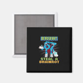 Aimant Mème Pixel Drôle Bruh 67 Voler Une Brainrot  (Recto/Verso)