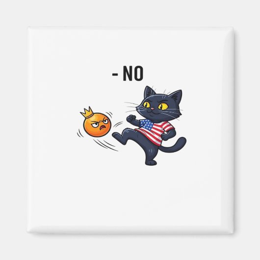 Aimant Mème politique drôle sans design de chat (Devant)