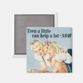 Aimant Même un petit peu peut aider maintenant (Recto/Verso)