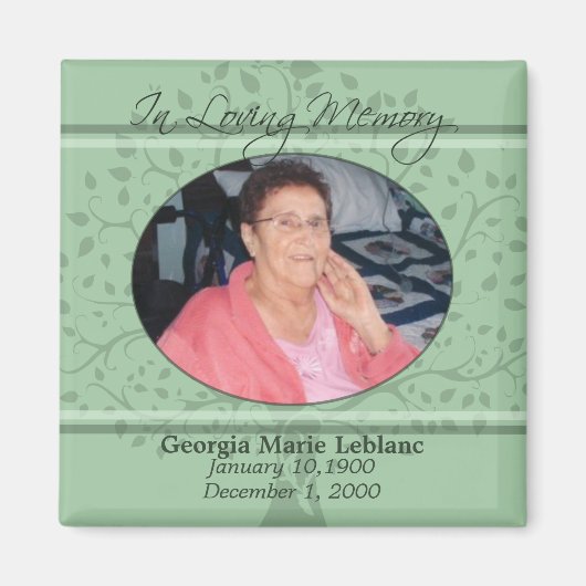 Aimant Mémoire / Carte personnalisée du souvenir (Devant)