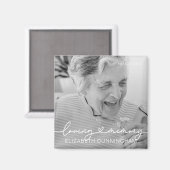 Aimant Mémoire d'amour Moderne Élégant Mémorial Photo de  (Recto/Verso)