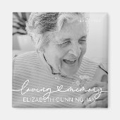 Aimant Mémoire d'amour Moderne Élégant Mémorial Photo de  (Devant)