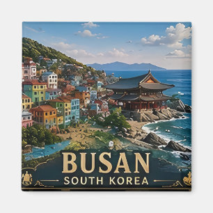Aimant 🧲 Mémoire de vacances à Busan en Corée du Sud pou