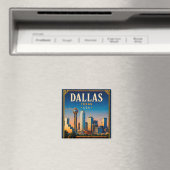 Aimant ⭐ Mémoire de vacances à Dallas Texas (In Situ (Lave-vaisselle))