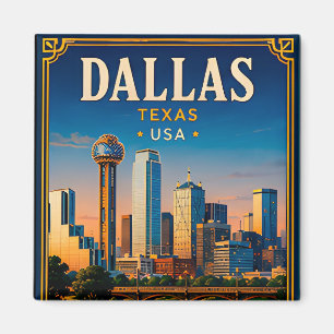 Aimant ⭐ Mémoire de vacances à Dallas Texas