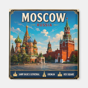 Aimant 🧲 Mémoire de vacances à Moscou Russie 🏛️