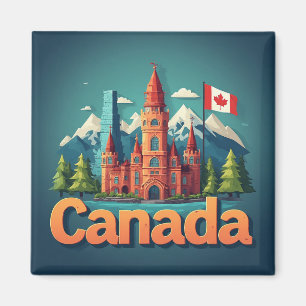 Aimant 🧲 Mémoire de vacances au Canada pour les amateurs