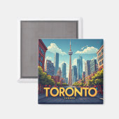 Aimant 🍁 Mémoire de voyage à Toronto Canada (Recto/Verso)
