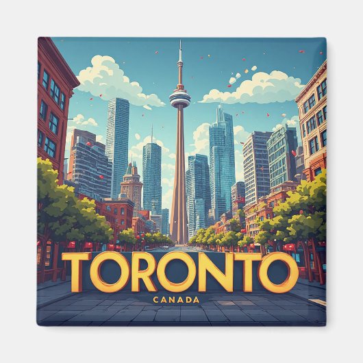 Aimant 🍁 Mémoire de voyage à Toronto Canada (Devant)