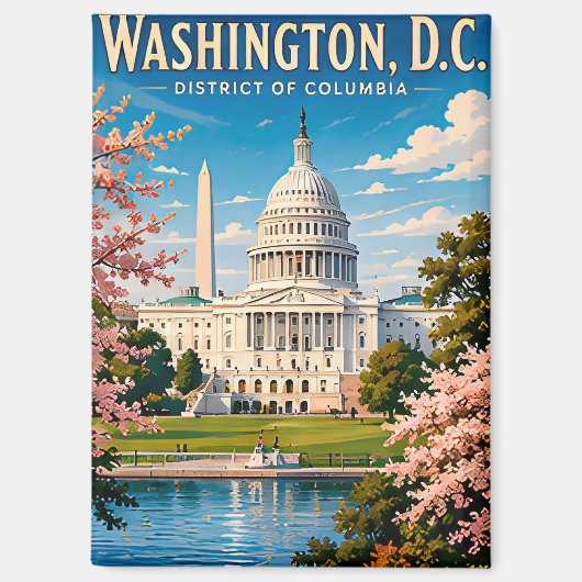 Aimant 🏛️ Mémoire de voyage du Capitole de Washington DC (Recto)