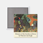 Aimant Mémoire du jardin à Etten par Vincent van Gogh (Recto/Verso)
