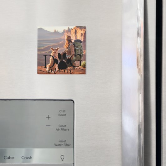 Aimant Mémoire photo de Dog Mom (In situ (réfrigérateur))