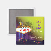 Aimant Mémorable Las Vegas Mariage Night Enregistrer la d (Recto/Verso)