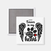 Aimant Mémorial aux animaux dans mon coeur | Souvenir de  (Recto/Verso)