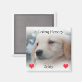 Aimant Mémorial aux animaux de compagnie avec les coeurs (Recto/Verso)