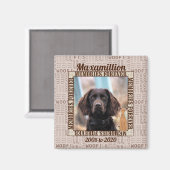 Aimant Mémorial Brown pour animaux de compagnie pour chie (Recto/Verso)
